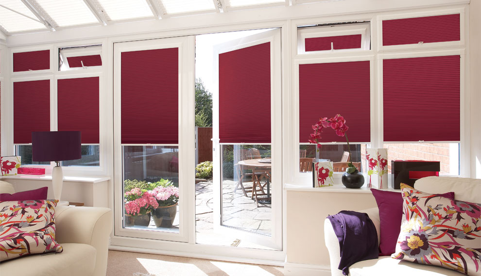 Conservatory Pleated blinds